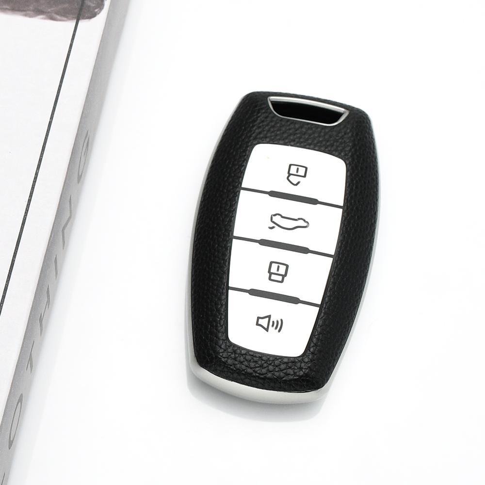 TPU Leather Car Key Case Cover For Great Wall Haval Jolion 2022 H6 H7 H4 H9 F5 F7 F7X F7H H2S GMW Dargo Auto Shell Fob Holder