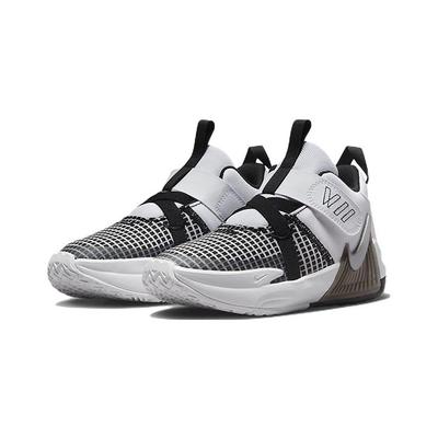 Lebron 7 Witness James Cushioning Abrasion Resistant Low Top Children's Basketball Shoes White Black DQ8647-100