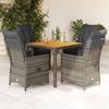 Vidaxl 5-Cz. Set di Mobili da Giardino con Cuscini, Grigio, Rattan PE