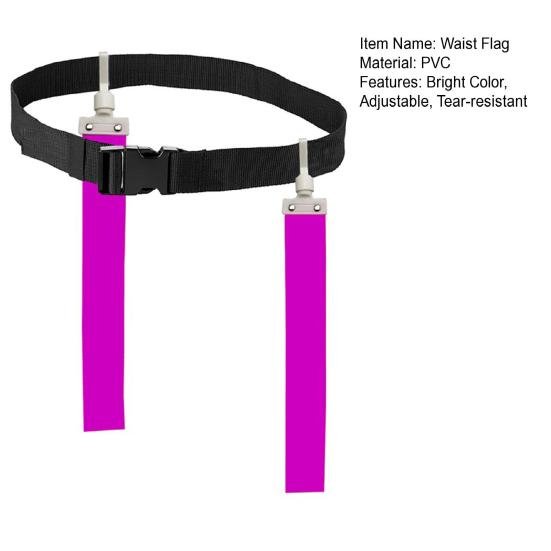 Football Waist Flag Bright Color Tear-resistant Adjustable Competition Training PVC American Soccer Waist
