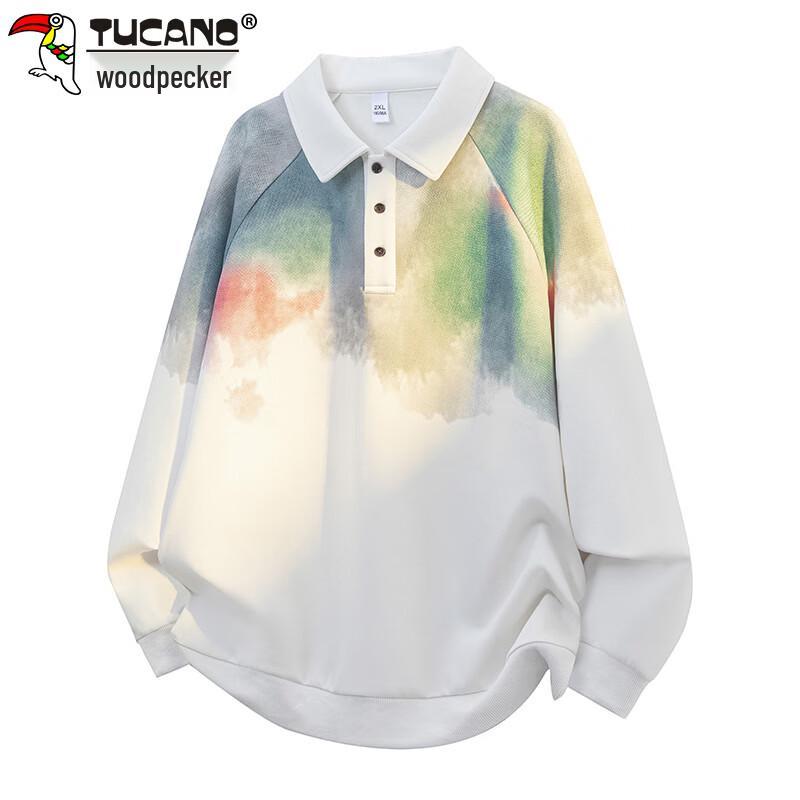 TUCANO Men s Gradient Lapel Polo Shirt M