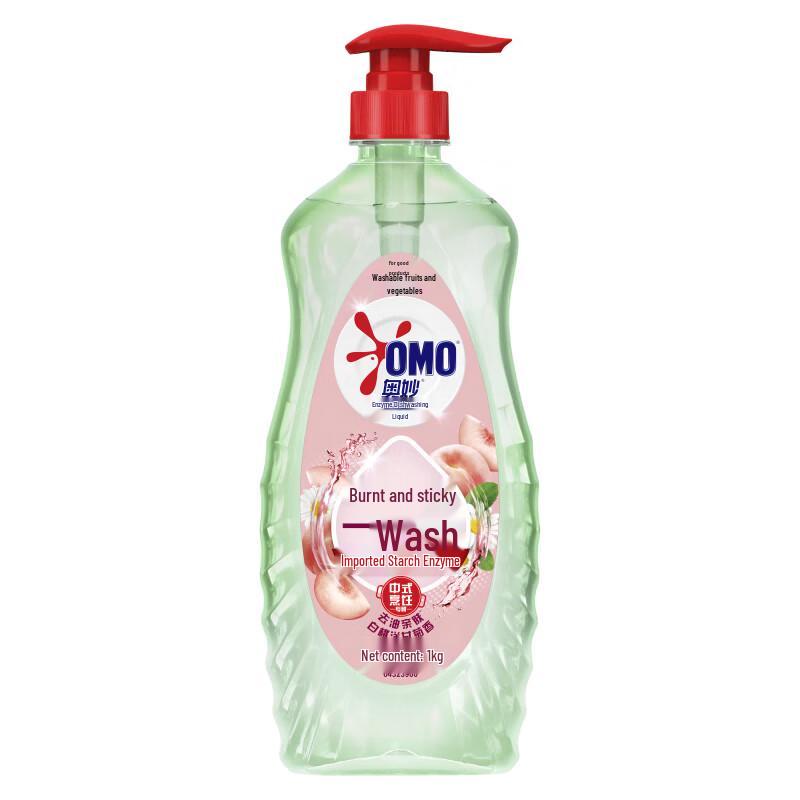 OMO Enzyme Dishwashing Liquid (Peach & Chamomile, 1KG)