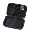 Portable Hard Drive Case with USB & Cable Storage - Carbon Fiber Zipper Pouch for U Disk, Mobile Phone Charger, Data Cables