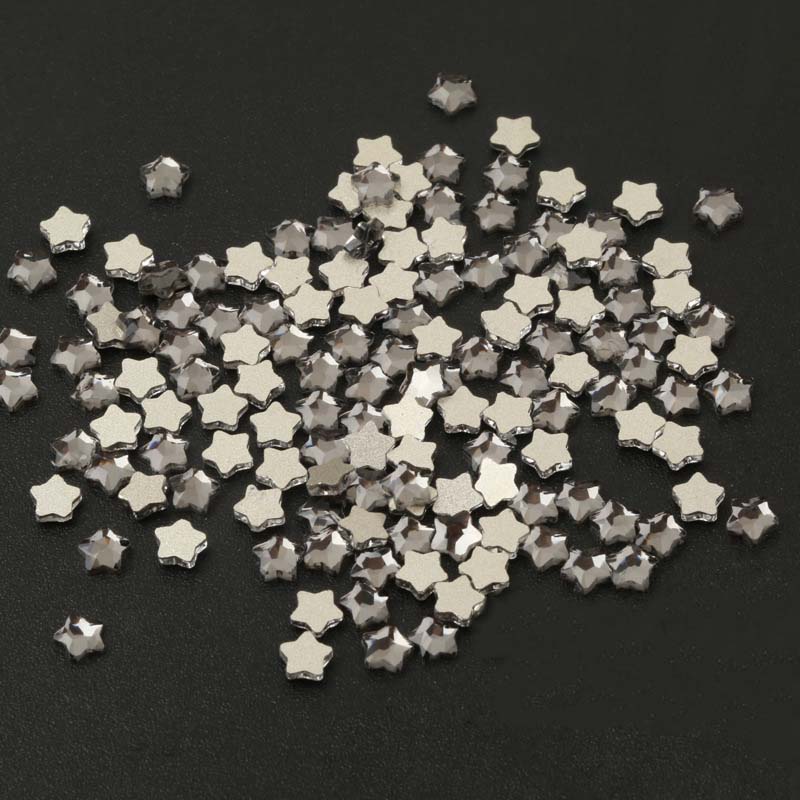 Diy Nail Art Sticker Flat Back Crystal Rhinestones Star Shape Craft Shiny Embellishment Phone Case Decorative Glue-on CZ Diamond