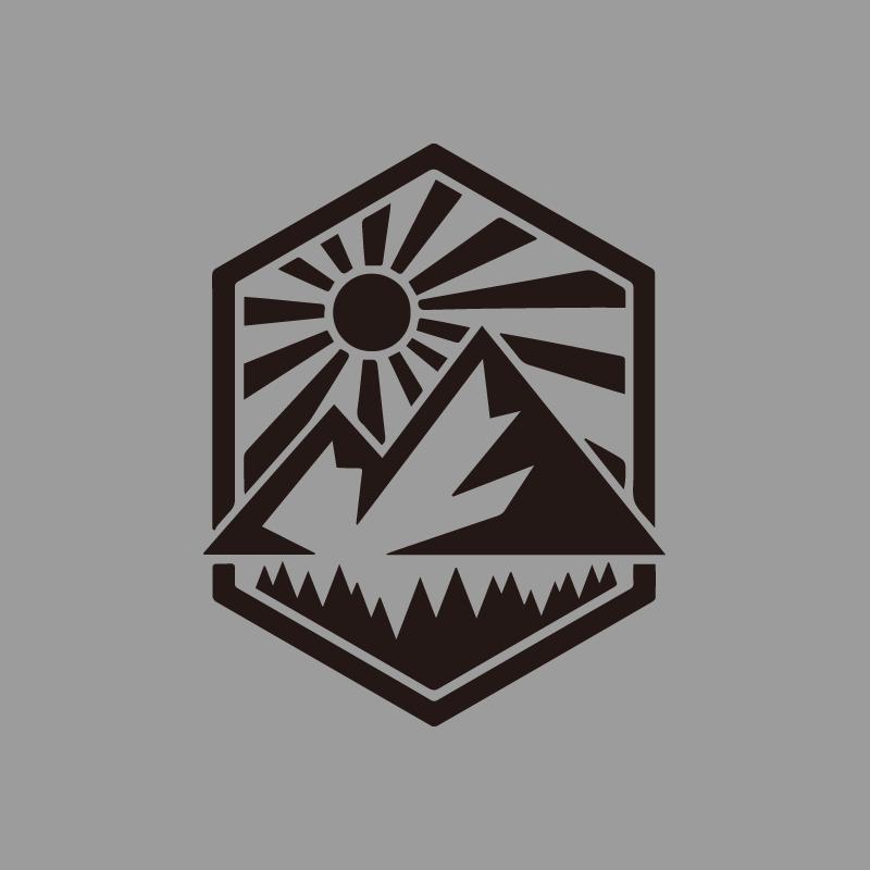Sunrise Over Mountains Forest Creative Design Waterproof Sunproof Easy-to-Remove PVC Sticker for Cars Trucks SUVs Motorcycles La S чёрный