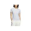 Adidas Casual Comfortable Fashionable Simple Versatile Short Sleeve T-Shirt Women Tops Light-Blue KC1487
