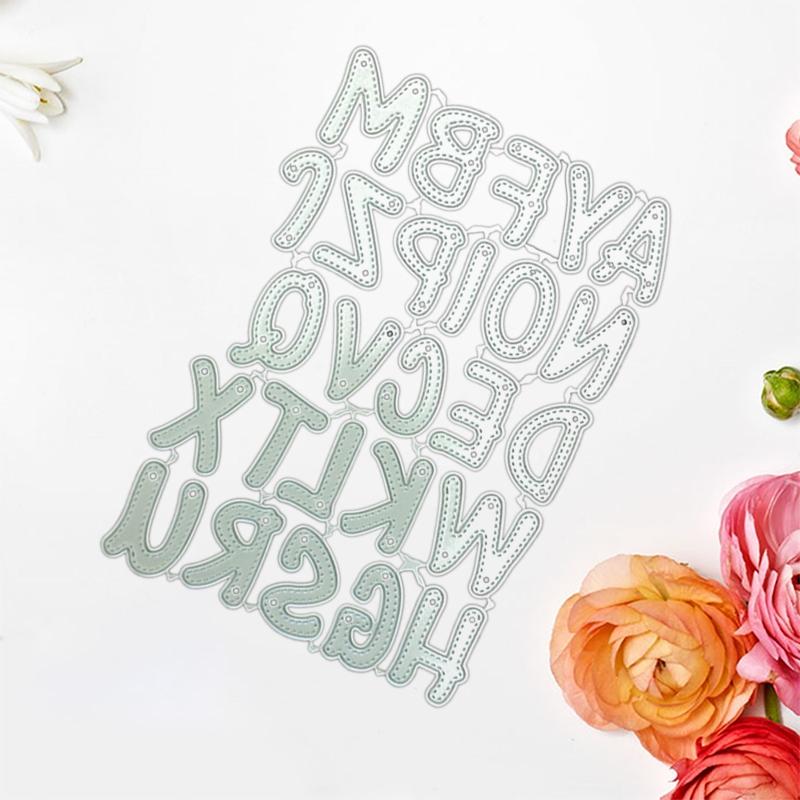 Letter Cutting Dies Alphabet Die Cuts Embossing Die Cuts Template for Kid Gift Card Making Scrapbooking DIY Album Crafts