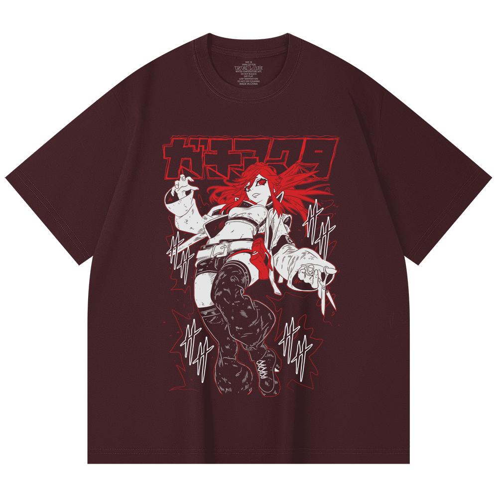 

230 Gsm 100% Cotton Gachiakuta V6 Riyo Black Print Unisex Heavy Cotton T Shirt 2XL