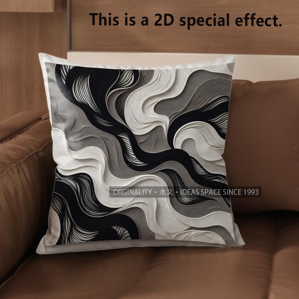 

2D Modern Abstract Pattern Digital Print Pillowcases Pattern Cushion Cover Suitable For Sofa Bedroom Car Pillow Cover 40x40cm