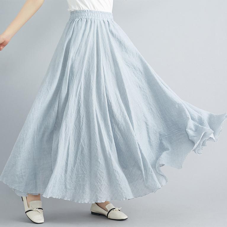 Forest Women's Artistic Cotton Linen Clothes Women Skirts Casual Elastic Waist A-line Skirt