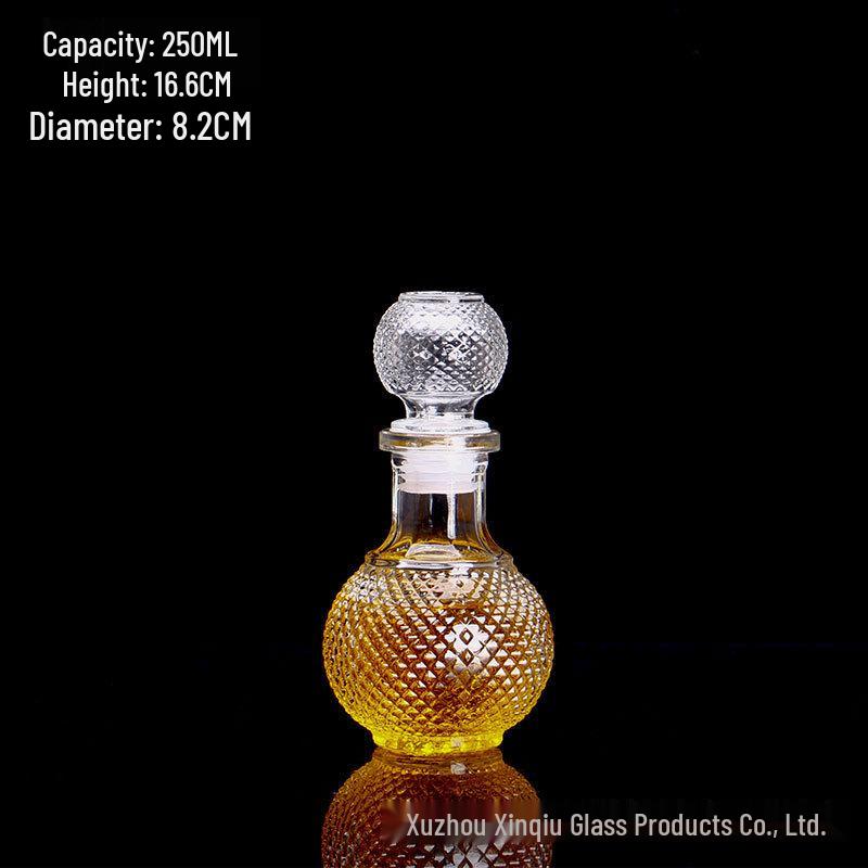 Crystal XO Spirits Decanter: Diamond Glass Red Wine Bottle