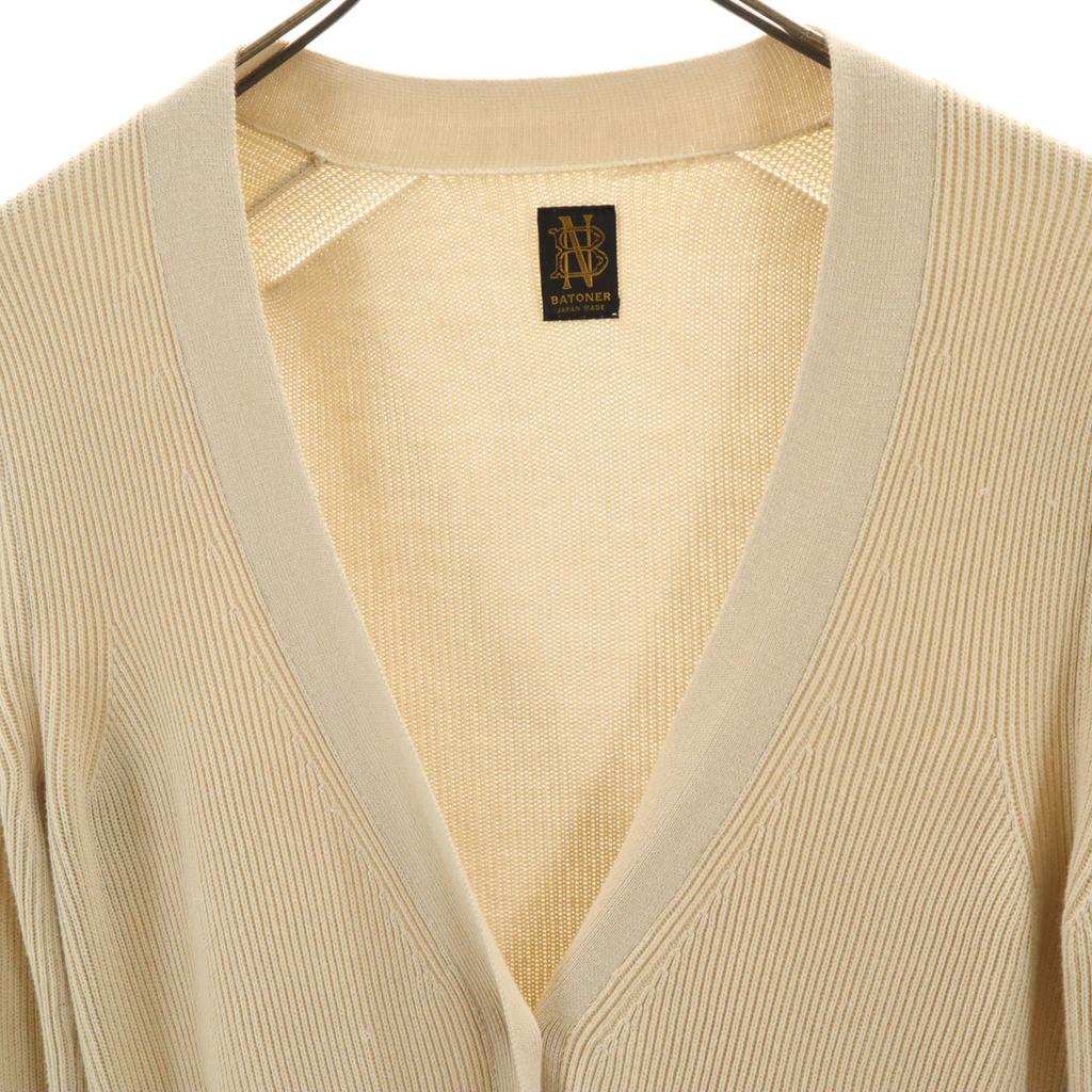 BATONER made in Japan Long sleeve long knit cardigan 1 beige Women Used
