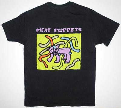 Meat Puppets - Verbotene Orte 1991 Tour Schwarzes T-Shirt in allen Größen AD196 Unisex T-Shirt