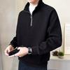 Men's 2024 Spring/Autumn Thickened Pullover Half-Zip Stand Collar Sweatshirt