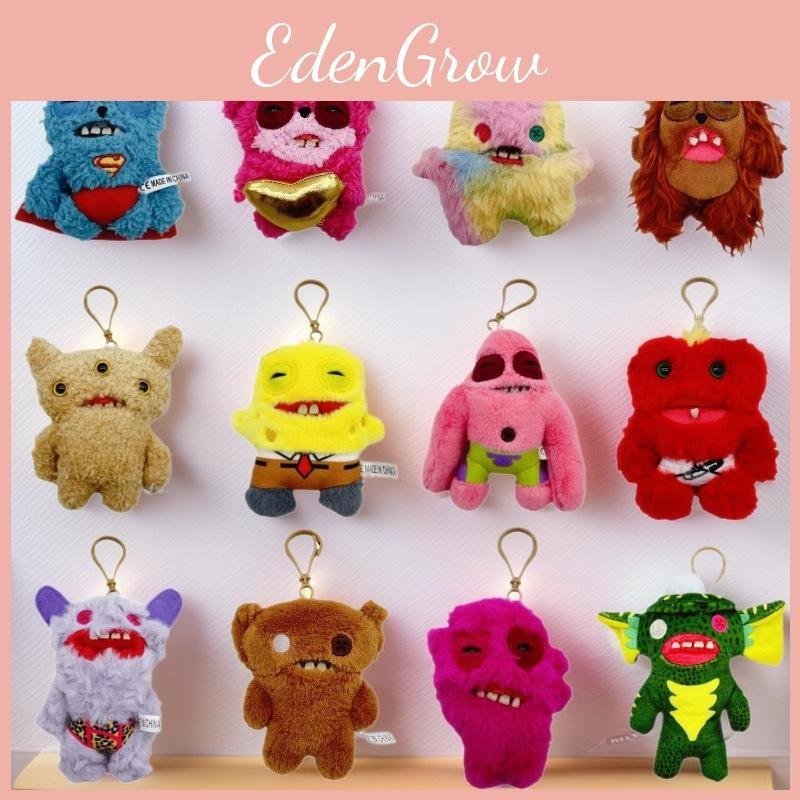 Big Teeth Fuggler Monster Plush Keychain Toy Cartoon Design Children Gift Use