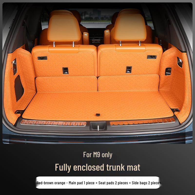 Full Coverage Nappa Leather Trunk and Backrest Mat for 2024/25 AITO M9 Five/Six-Seater