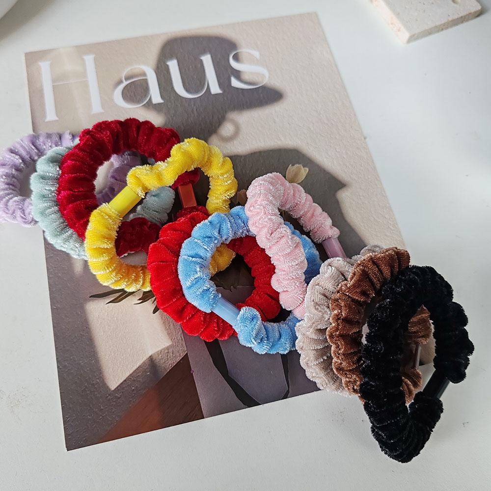 3pc Cute Solid Velvet Ponytail Holder Elegant Hair Tie Elastic Hairbands Hair Rope for Women Girls Kids Holiday Hair Accessories
