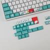 Coral Sea Keycaps Full Set 128 for Key Keycap PBT Sublimation DA Height for Mechanical Keyboard for MX H Keys S