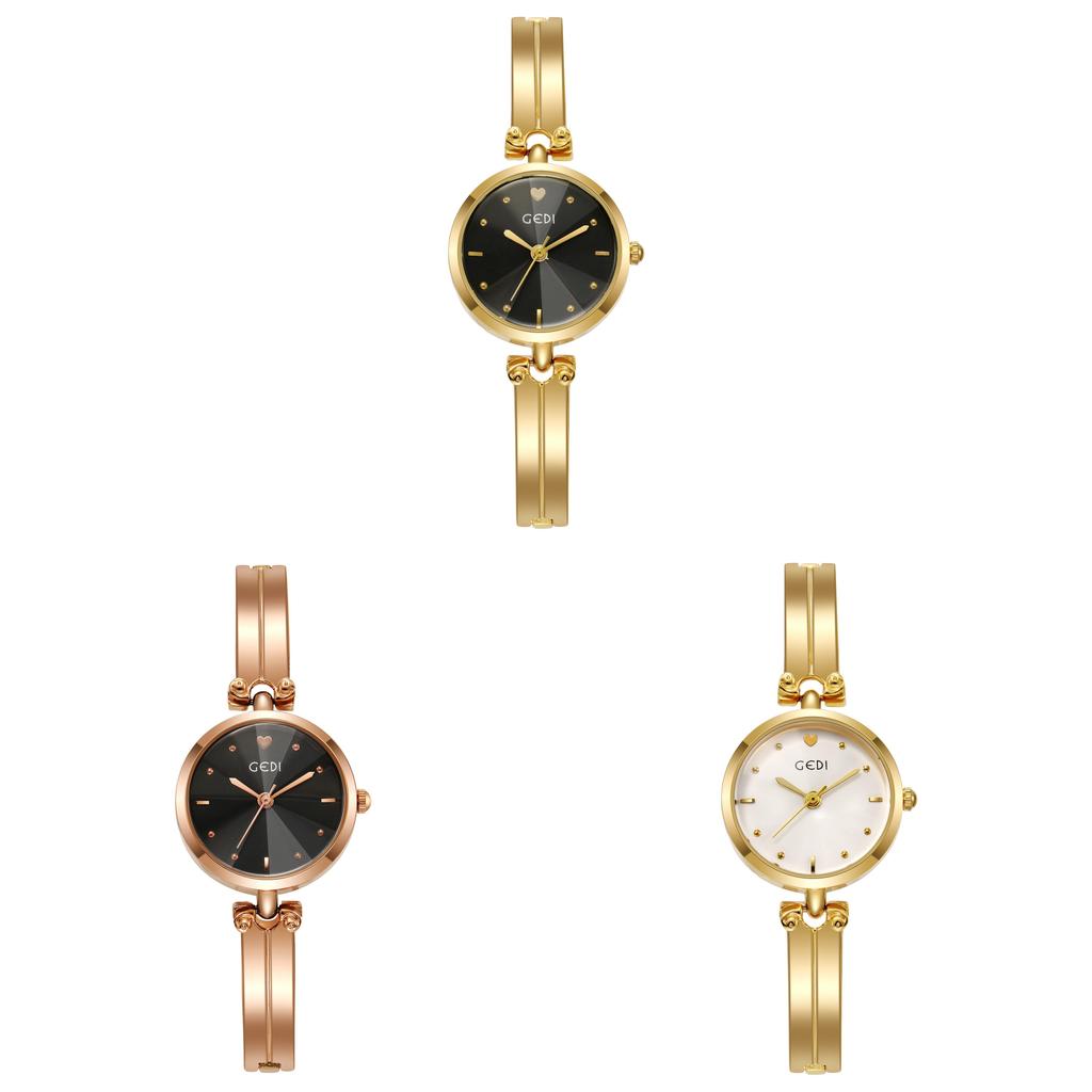 Ladies Quartz Watch With Waterproof Alloy Band And Decorative Dial For Casual Wear