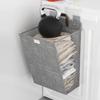 Household Laundry Basket Hamper Foldable Adhesive Multifunctional Punch Free Wall Hanging Washing Clothes Mesh Hook Organizer