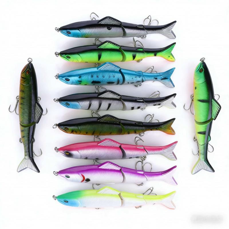 13CM17GMulti-section artificial lure bait4No. Hook with Sound Bead Hard Bait Fake Bait Fishing Gear Fish Bait