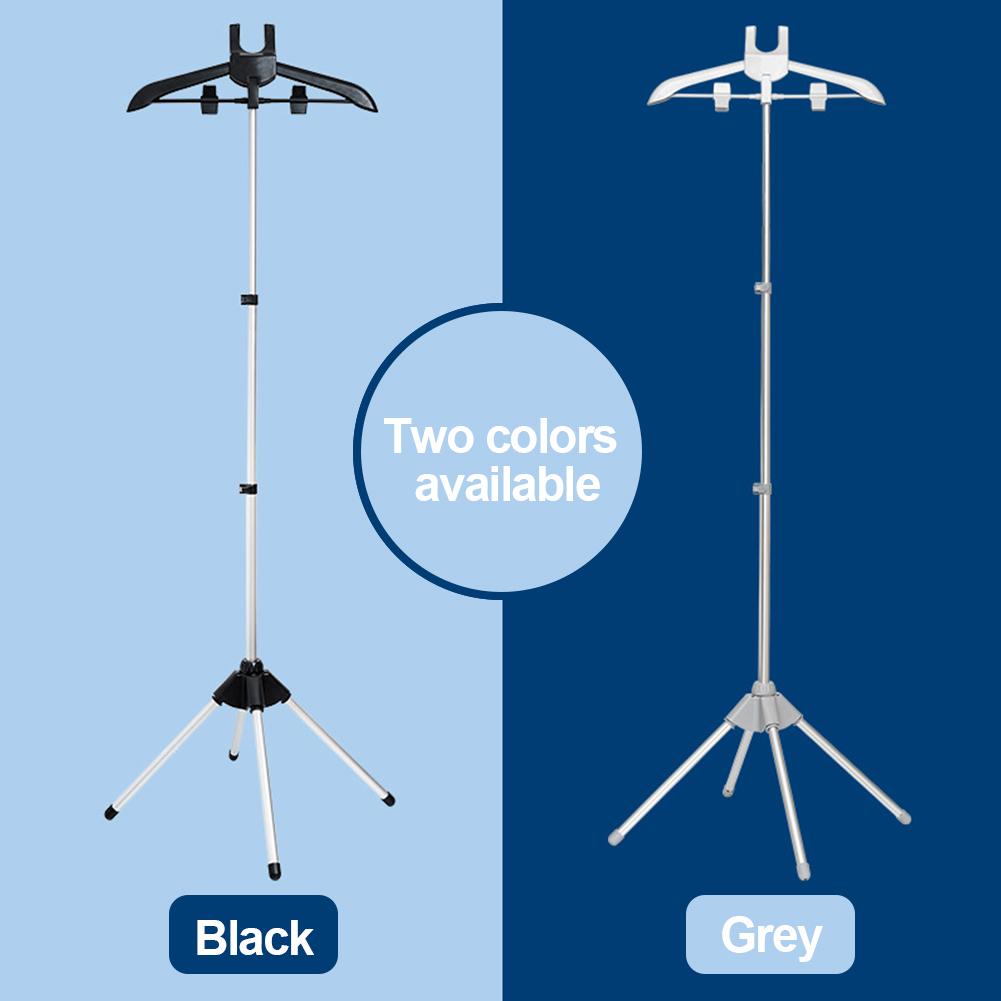 Clothes Steamer Holder Aluminium Alloy Standing Garment Hanger Height Adjustable Foldable Steam Rack for Home Travel