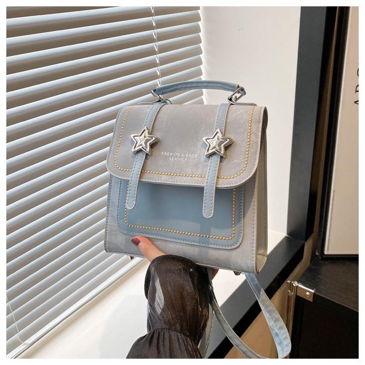 

Ретро Повседневный Женский Рюкзак 2024: Стильный дизайн для студентов колледжа синий