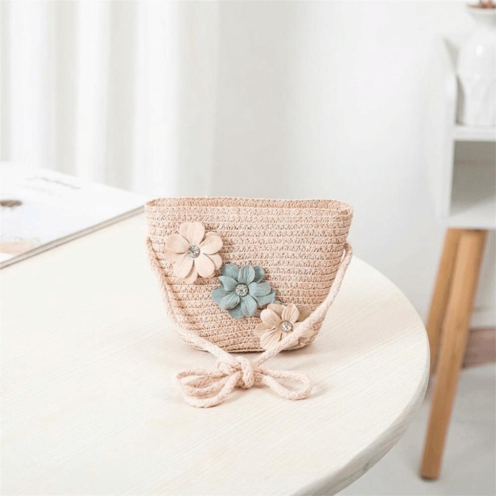 Solid Color Sun Hat Casual Fisherman Hat Trend Crossbody Bag Outdoor Travel Pink-Bag