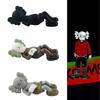 Sezamová ulice Kaws Cos Nosící panenka, Anime Trendy Figurka Velkoobchod 17cm, Materiál Pvc, Šedá