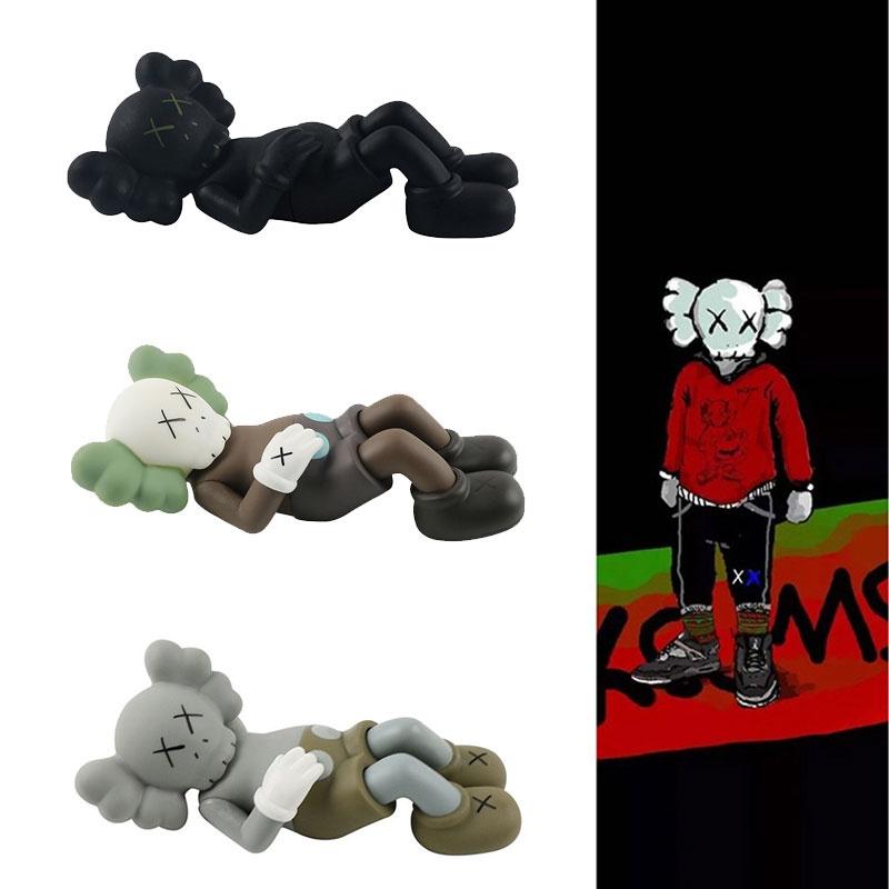 Sezamová ulice Kaws Cos Nosící panenka, Anime Trendy Figurka Velkoobchod 17cm, Materiál Pvc, Šedá