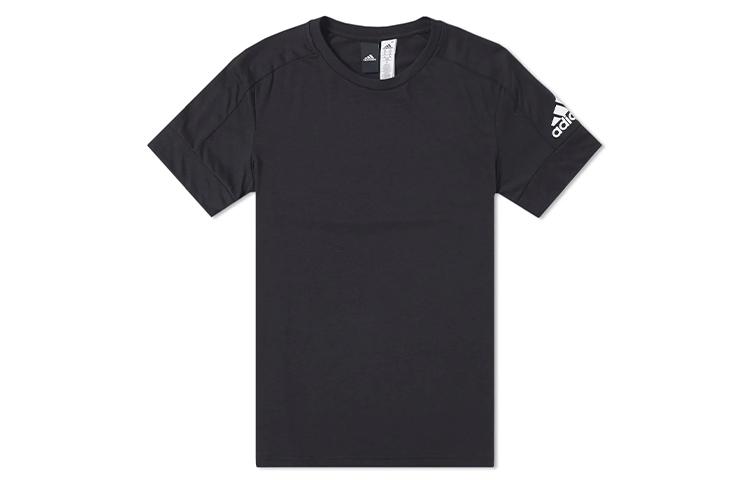 

Adidas T Shirts Men s Black Crew Neck Moderate Straight Fit CG2097 XL