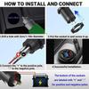 83W Car Charger Socket PD30W Fast Charging Dual USB+Type C Outlet Phone Power Adapter with Voltmeter for Motorcycle Truck Boat