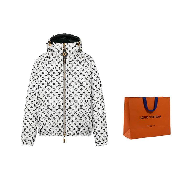 Louis Vuitton Reversible Pinstripe Nylon Hooded Jacket 1ABR9A
