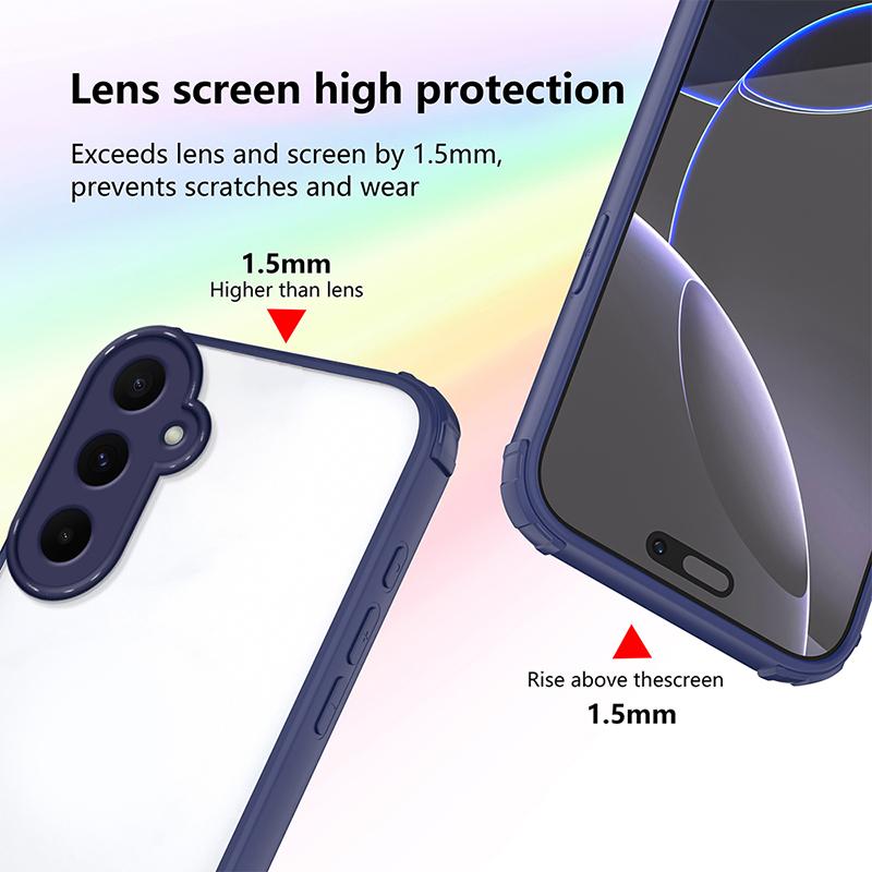 New Transparent Armor Shockproof Case For Samsung Galaxy A30S A32 A33 A34 A35 A36 A50 A50S A55 A56 Camera Lens Protective Cover