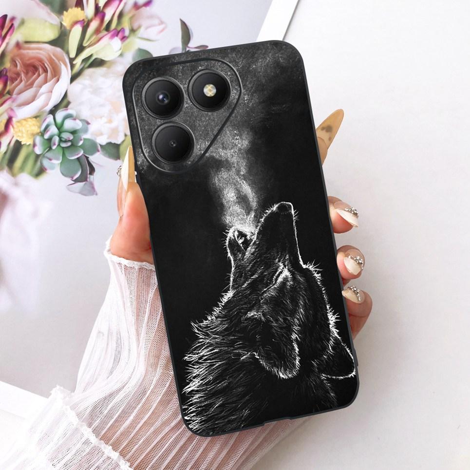 Casing For Tecno Pova 7 4G 5G LJ6 LJ7 Phone Case Pova 7 Pro Pova7 Ultra Cases Cute Cartoon Animals Dragon Lion Soft Black Cover