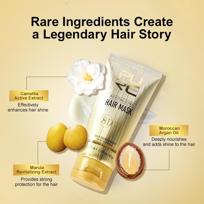 PURC Argan Oil Hair Mask Smoothing Repair Damaged Frizz Hair Treatment Straightening Nourishing Shine Hair Care 2025 Sales