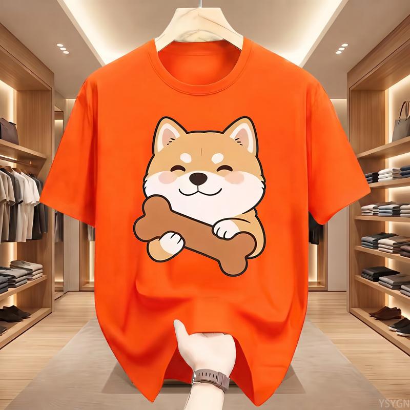 Cute Shiba Inu Graphic T-shirts Summer Women Fashion Short Sleeve Funny Dog Printed Crew Neck Top Holiday