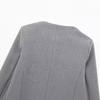 Giacca Corta da Donna Moda e Casual Versatile Scollo Rotondo Decorazione a Risvolto Taglie Forti
