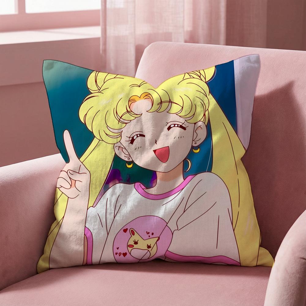 C-Cardcaptor Sakura ANIME Cushion Cover Multi-Scene Pillow Cover for Home & Car - Reversible, Soft & Durable for Daily Use