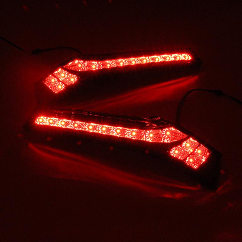 Car Flashing 1Set Rear Running Tail Pillar Lamp Break Lights Kit For Honda Fit Jazz 2014 2015 2016 2017 2018 12V Warning Signal