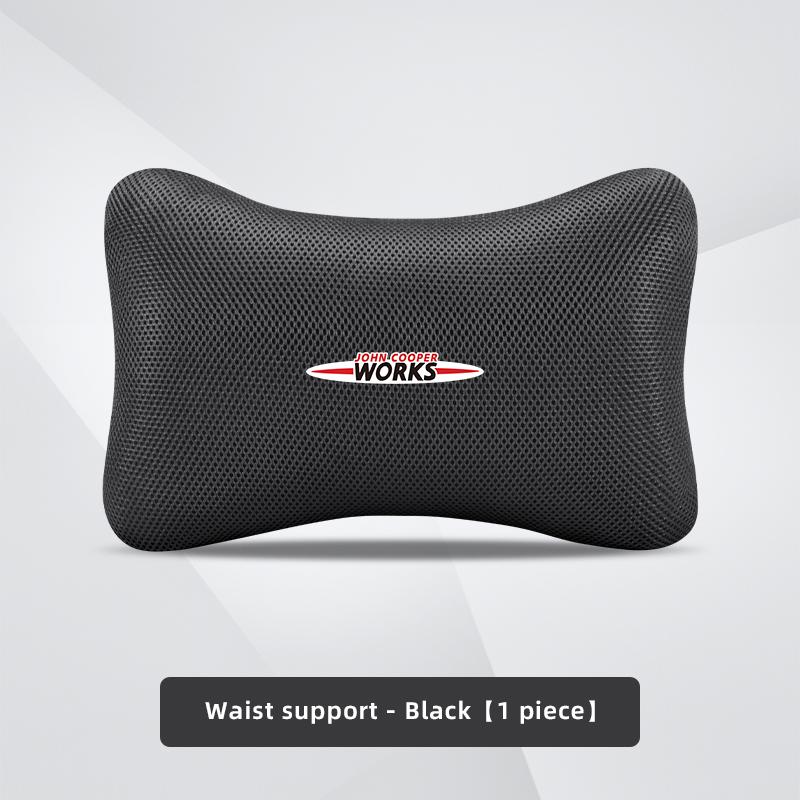 Car Seat Neck Headrest Waist Cushioning Ice Silk Pillow For MINI JCW Cabrio Cooper Countryman Aceman Clubman Coupe Paceman