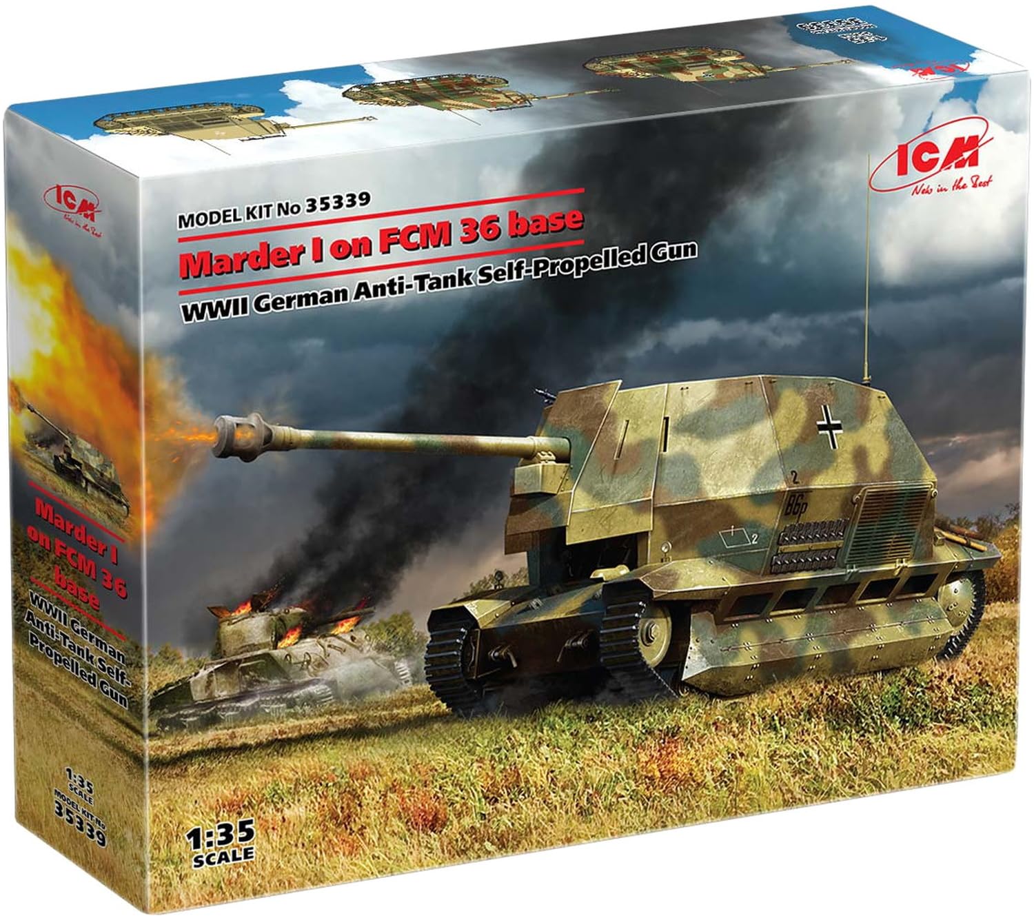 

Спецификация немецкой армии ICM FCM36 Marder I, пластиковая модель 35339 1/35
