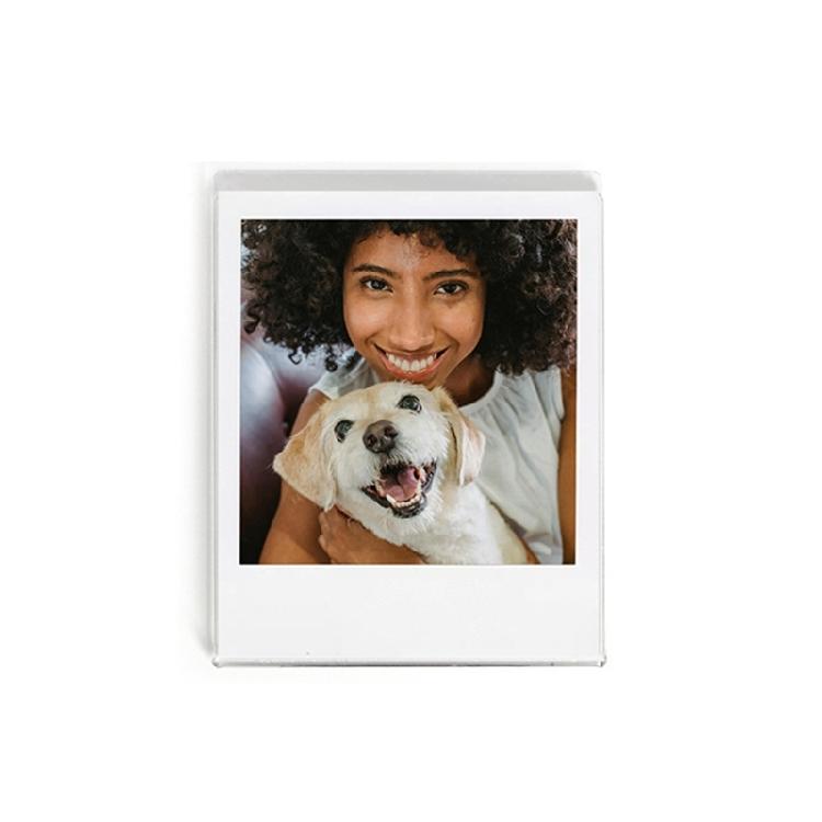 Akrylový magnetický rámeček na ledničku Průhledné designy Bezrámový držák na fotky z obou stran Snadná výměna fotek Domácí dekorace