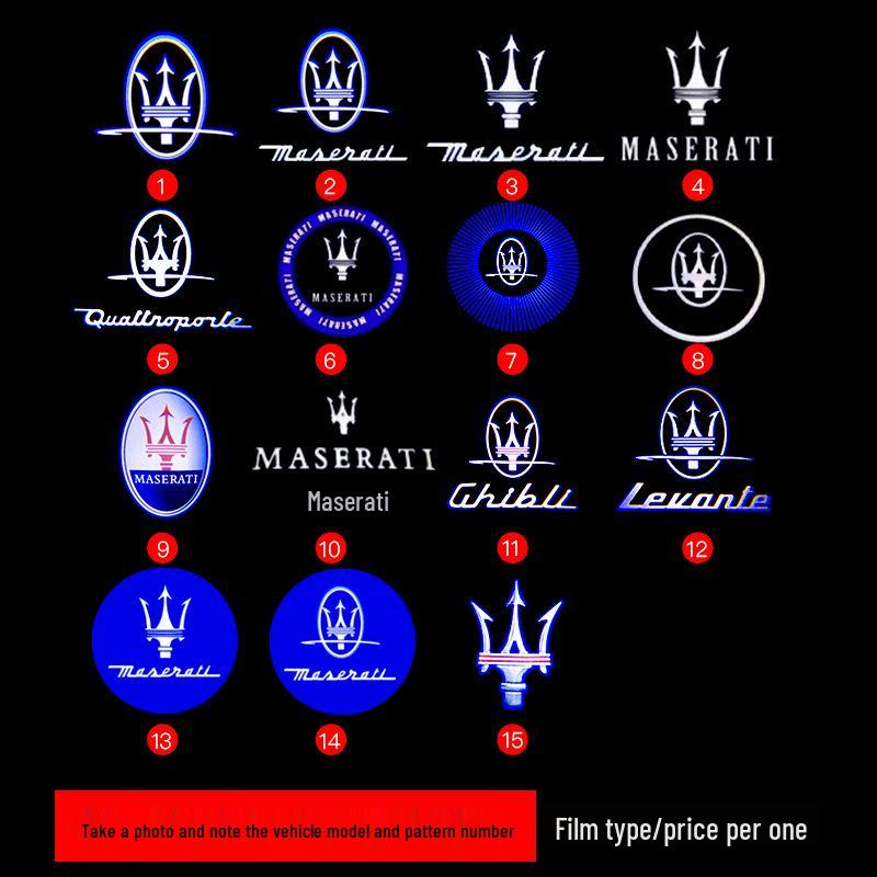 

Приветственная проекция на дверь Maserati Levante & Ghibli