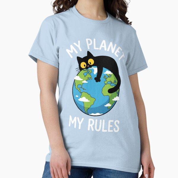 My Planet My Rules Black Cat Classic T-Shirt