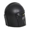 Handgefertigter schwarzer Stahlhelm mit Kettenriemen – Halloween-Helm, Geschenk