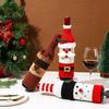 Christmas Knit Wine Bottle Cover, Santa Reindeer Snowman Bottle Sleeve, Holiday Wine Decoration
