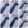 Adjustable Jacquard Floral Tie Soft Striped Knitted Tie  Suit Accessories