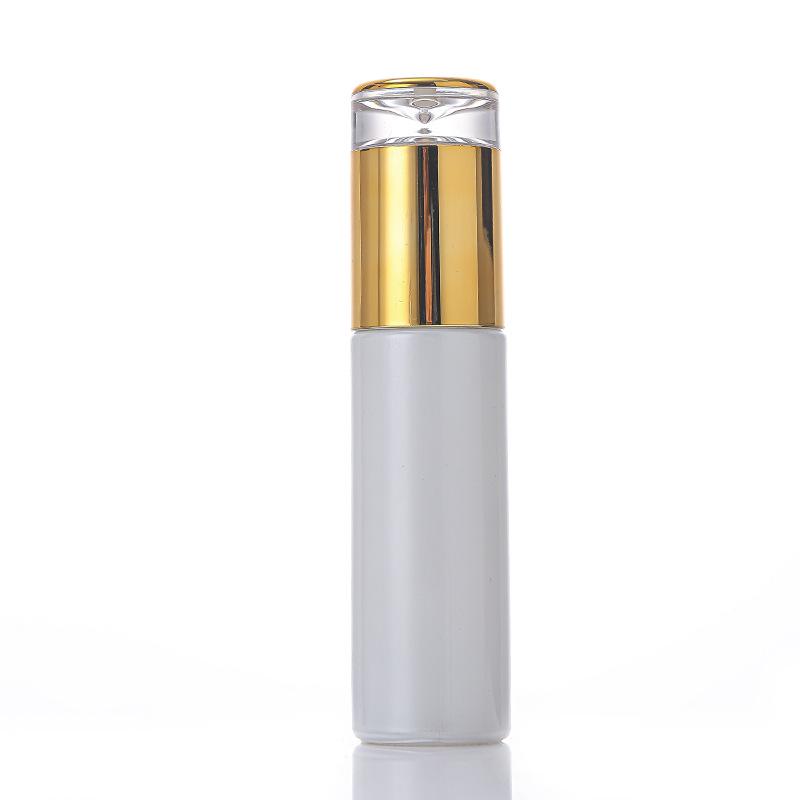Press-Type White Glass Toner Spray & Emulsion Skincare Bottle Set