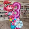 35pcs Disney Trolls Band Together 3 Theme Barbie Pink Aluminum Film Ball Digital Set Birthday Party Decoration Baby Shower Gift